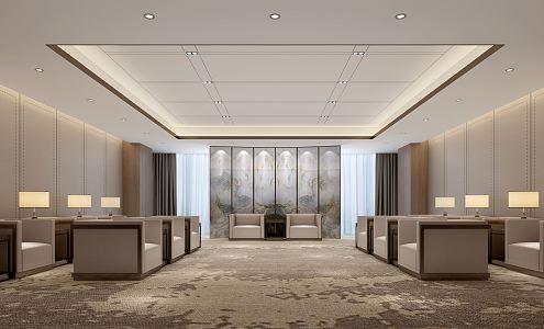 New Chinese Reception Room 3d model