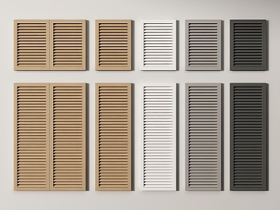 Modern shutter door shutter cabinet door shutter door shutter panel 3d model