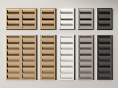 Various Colored Window Blinds In Different Styles For Home Decor 3d model
