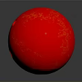Red Smooth Bowling Ball With Three Holes For Daily Sports Use