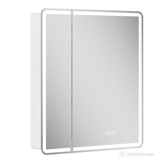 Modern Bathroom Washbasin Vanity With White Mirror Cabinet And Sleek Design 3d model 