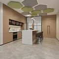 Modern Public Office Space With Workstations White Office Chairs Green Planters And Gray Floor