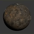 Rusty Iron Ball With Textured Rusted Surface And Vintage Appearance On White Background
