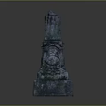 Ancient Stone Architectural Monument With Carved Decorations And Weathered Surface
