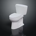 Modern White Toilet With Sleek Design Smooth Surface And Ceramic Material 3d model