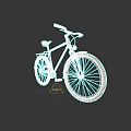 Vintage Classic Green Bicycle With Black Handlebars Brown Seat And Steel Frame