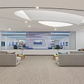 Modern Security Control Room with Multiple Monitor Screens Control Desks and Ergonomic Chairs