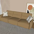Modern Three-Seat Sofa Multi-Seat Sofa Two-Seat Sofa 3d model