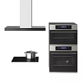 Modern Kitchen Appliances Featuring Oven Stove Range Hood And Contemporary Design