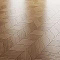 Natural Wooden Flooring Design With Herringbone Pattern And Wavy Texture Details