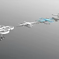 Smart Drone Models With Varied Colors And Four Rotor Designs 3d model