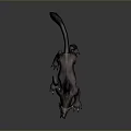 Ferocious Dark Fantasy Monster With Sharp Fangs Claws Red Eyes And Spiked Back