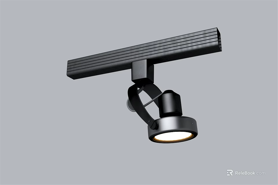 Black Adjustable Track Light Modern Design Ceiling Mounted LED Lighting Fixture 3d model