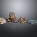 Natural Decorative Stone Collection With Various Colors And Textures On