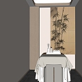 Modern new Chinese beauty salon-Ji beauty salon beauty spa therapy room massage room 3d model