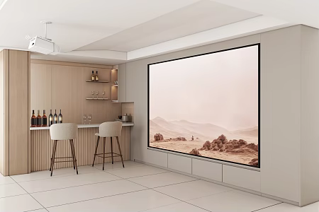 Audio-visual room 3d model