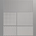 Perforated Metal Panels With Various Hole Patterns And Arrangement Designs For Construction 3d model