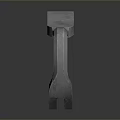 Iron Crowbar Iron Skid Crowbar Tools Hardware Tools Processing Tools Furniture 3d model