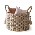 Woven Rattan and Knitted Storage Baskets for Toys Clothes Books Home Organizing