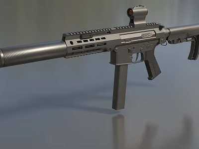 Advanced Modern Tactical Rifle With Silencer Scope Barrel And Ergonomic Grip Design 3d model