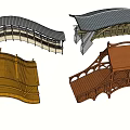 New Chinese-style Bridge 3d model