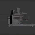 Multi Barrel Naval Gun With Metal Structure And Mounting Base For Military Defense