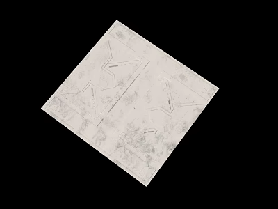 Industrial Equipment White Square Mechanical Part With Detailed Engineering Lines 3d model