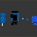 Various Types of Industrial Water Pumps with Blue and Black Components