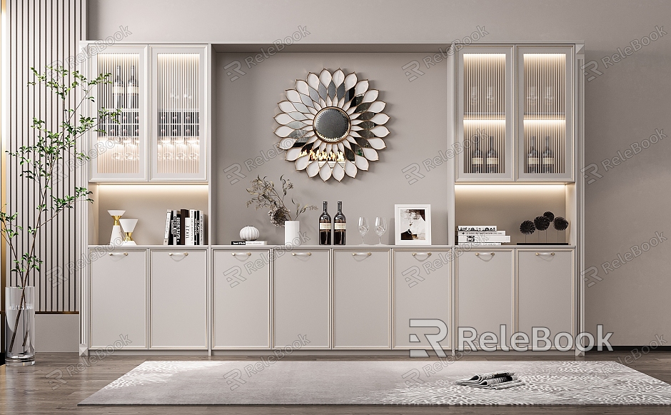 Light Luxury Wine Cabinet model