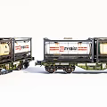 Vintage Model Railway Tank Cars With Green Chassis And White Tanks