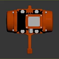 Red And Black Industrial Mechanical Pump With Circular Parts And Metal Bolts