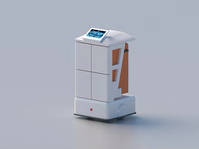 Modern robot food delivery robot 3d model