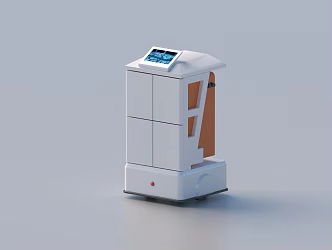 Modern robot food delivery robot 3d model
