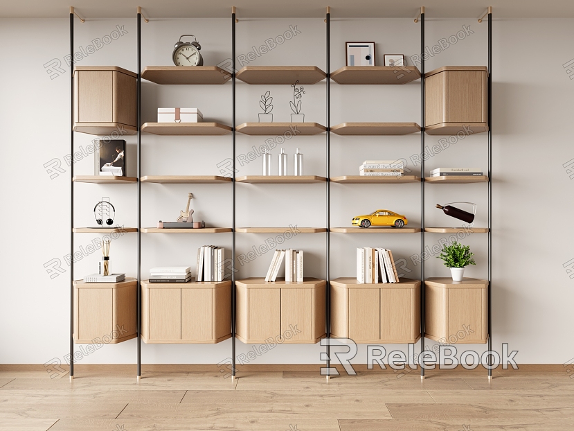 Solid Wood Bookcase Bookcase model