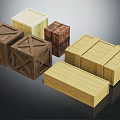 Wooden Storage Boxes With Various Designs And Natural Tones In Stacked Arrangement