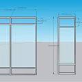 Modern Interior Glass Partition With Multiple Transparent Panels For Space Separation