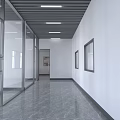Modern Office Interior With Open Space Bookshelves Desk Office Chairs Large Windows And Plants