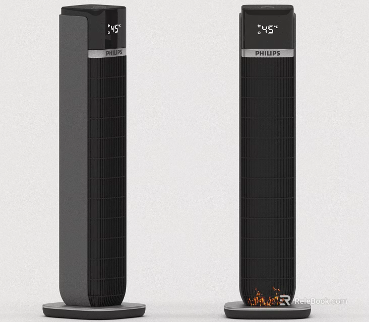 Philips Vertical Electric Heater With Digital Temperature Display For Daily Use 3d model 