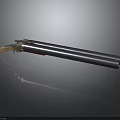 Shiny Metal Weapon With Long Handle And Decorative Spearhead Design