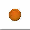 Fresh Ripe Orange With Textured Skin On Light Gray Background