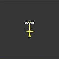 Flower Shaped Decorative Ornament Set With Yellow And Silver Bases And Transparent Crystal Decorations