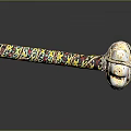 Handcrafted Weapon Hammer With Colorful Braided Handle And White Head