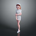Professional Cartoon Nurse Character In White Uniform With Nurse Cap Standing Pose
