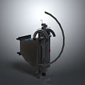 Industrial Mechanical Equipment With Curved Metal Arm And Stable Base Structure