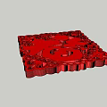 Chinese Traditional Red Paper Cut Fu Character With Decorative Patterns
