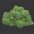 Stack of Natural Stone Blocks with Varied Colors and Rough Texture for Construction Projects 3d model