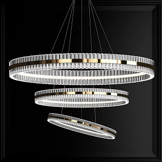Modern crystal chandelier 3d model