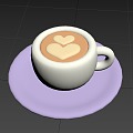 Cartoon coffee cup coffee tableware 3d model