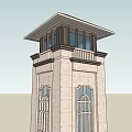 Classic Tower Design With Tall Windows Decorative Base And Architectural Details 3d model