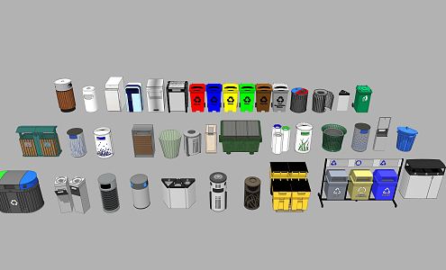 Modern trash can 3d model